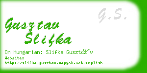 gusztav slifka business card